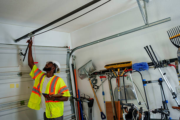 Professional Garage Door Maintenance technician working in Lyons, OR